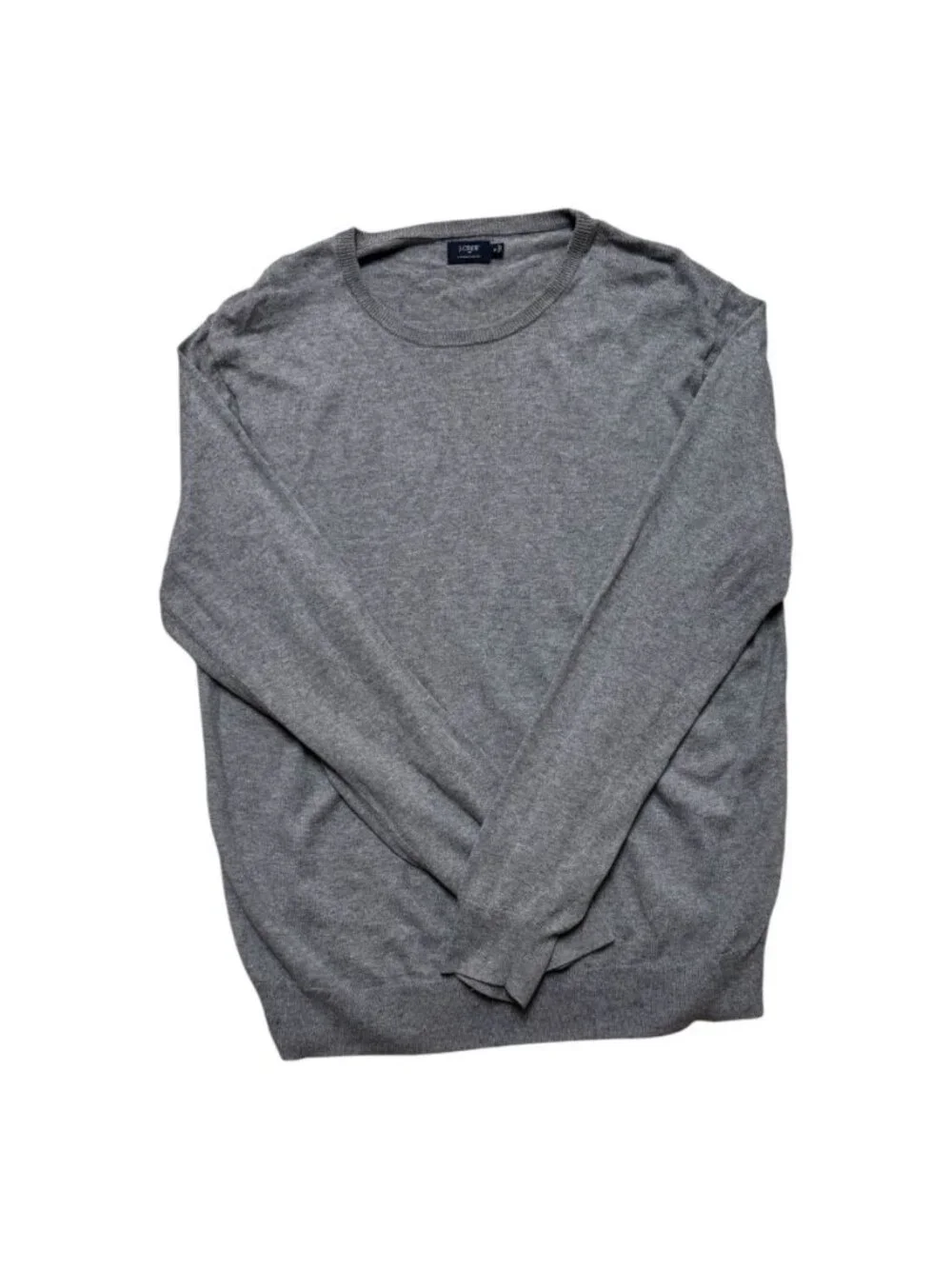 J.Crew Harbor Cotton Gray Merino Wool Blend Crewneck Sweater XL
